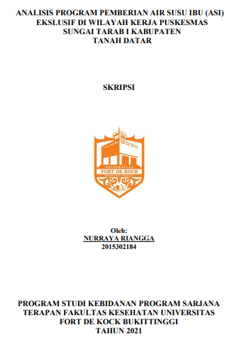 Analisis Program Pemberian Air Susu Ibu (ASI) Eksklusif di Wilayah kerja Puskesmas Sungai Tarab I Kabupaten Tanah Datar