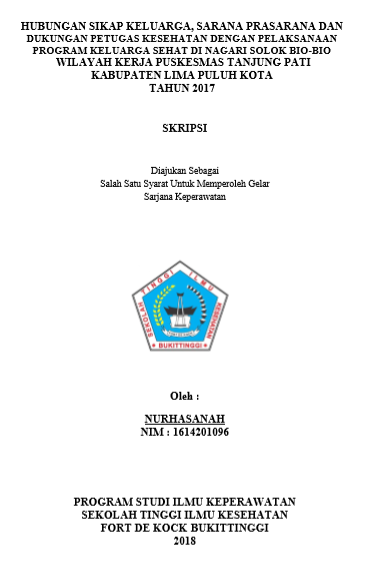Hubungan Sikap Keluarga, Sarana Prasarana dan Dukungan Petugas Kesehatan dengan Pelaksanaan Program Keluarga Sehat di Nagari Solok Bio-Bio Wilayah Kerja Puskesmas Tanjung Pati Kabupaten Lima Puluh Kota Tahun 2017