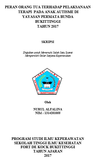 Peran Orang Tua terhadap Pelaksanaan Terapi pada Anak Autisme di Yayasan Permata Bunda Bukittinggi Tahun 2017