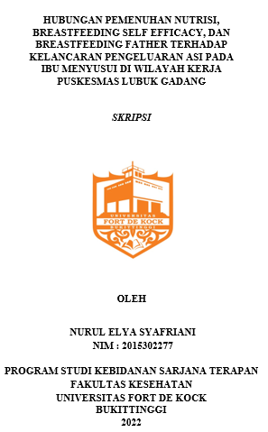 Hubungan Pemenuhan Nutrisi, Breastfeeding Self Efficacy, Dan Breastfeeding Father Terhadap Kelancaran Pengeluaran ASI Pada Ibu Menyusui Di Wilayah Kerja Puskesmas Lubuk Gadang