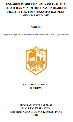 Pengaruh Pemberian Edukasi Terhadap Kepatuhan Minum Obat Pasien Diabetes Melitus Tipe 2 Di Puskesmas Rasimah Ahmad Tahun 2022