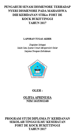 Pengaruh Senam Dismenore Terhadap Nyeri Dismenore Pada Mahasiswa DIII Kebidanan Stikes Fort De Kock Bukittinggi Tahun 2017