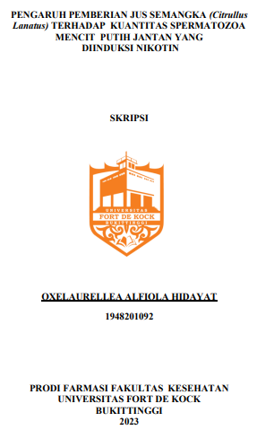 Pengaruh Pemberian Jus Semangka (Citrullus Lanatus) Terhadap Kuantitas Spermatozoa Mencit Putih Jantan Yang Diinduksi Nikotin