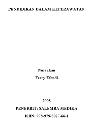 Pendidikan dalam Keperawatan