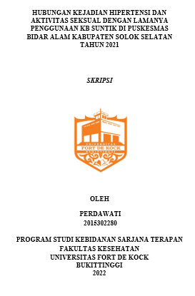 Hubungan Kejadian Hipertensi Dan Aktivitas Seksual Dengan Lamanya Penggunaan KB Suntik di Puskesmas Bidar Alam Kabupaten Solok Selatan Tahun 2021