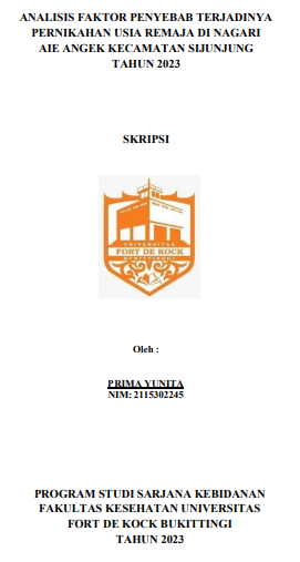 Analisis Faktor Penyebab Terjadinya Pernikahan Usia Remaja Di Nagari Aie Angek Kecamatan Sijunjung Tahun 2023