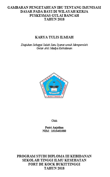 Gambaran Pengetahuan Ibu tentang Imunisasi Dasar pada Bayi di Wilayah Kerja Puskesmas Gulai Bancah Tahun 2018