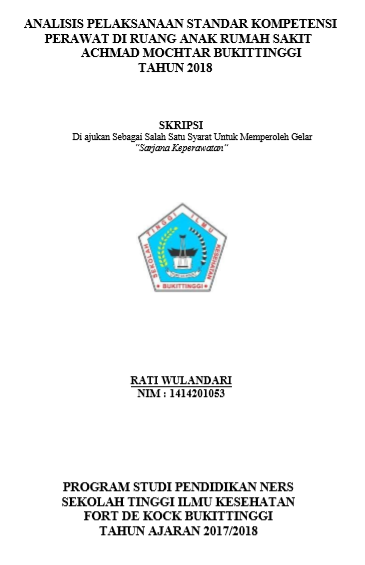 Analisis Pelaksanaan Standar Kompetensi Perawat Di Ruang Anak Rumah Sakit Achmad Mochtar Bukittinggi Tahun 2018