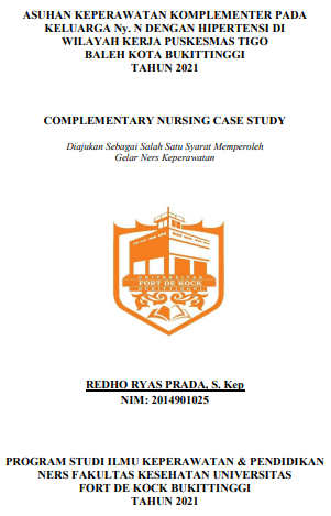 Asuhan Keperawatan Komplementer Pada Keluarga Ny. N Dengan Hipertensi Di Wilayah Kerja Puskesmas Tigo Baleh Kota Bukittinggi Tahun 2021