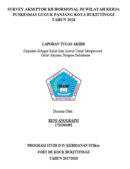 Survey Akseptor Kb Hormonal Di Wilayah Kerja Puskesmas Guguk Panjang Kota Bukittinggi Tahun 2018