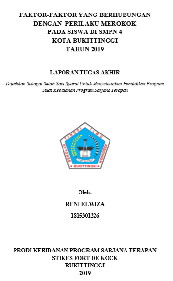 Faktor-Faktor Yang Berhubungan Dengan Perilaku Merokok  Pada Siswa Di SMP Negeri 4 Kota Bukittinggi Tahun 2019