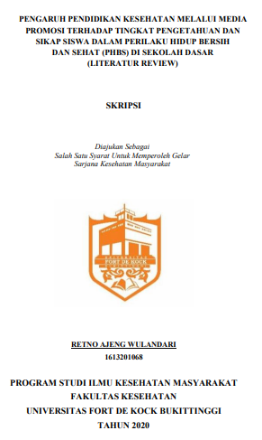 Literature Review : Pengaruh Pendidikan Kesehatan Melalui Media Promosi Terhadap Tingkat Pengetahuan Dan Sikap Siswa Dalam Perilaku Hidup Bersih Dan Sehat (PHBS) Di Sekolah Dasar