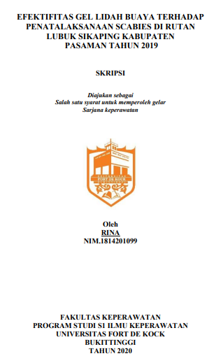 Efektifitas Gel Lidah Buaya terhadap Penatalaksanaan Skabies di Rutan Lubuk Sikaping Kabupaten Pasaman Tahun 2019