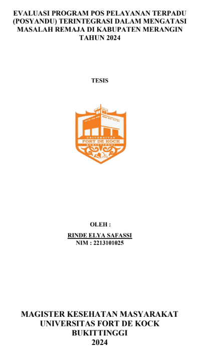 Evaluasi Program Pos Pelayanan Terpadu (Posyandu) Terintegrasi Dalam Mengatasi Masalah Remaja Di Kabupaten Merangin Tahun 2024