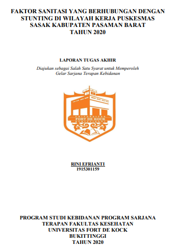 Faktor Sanitasi Yang Berhubungan Dengan Stunting Di Wilayah Kerja Puskesmas Sasak Kabupaten Pasaman Barat Tahun 2020