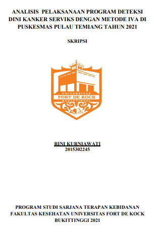 Analisis Pelaksanaan Program Deteksi Dini Kanker Serviks dengan Metode IVA di Puskesmas Pulau Temiang Tahun 2021