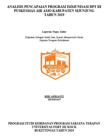 Analisis Pencapaian Program Immunisasi DPT Di Puskesmas Aie Amo Kabupaten Sijunjung Tahun 2019
