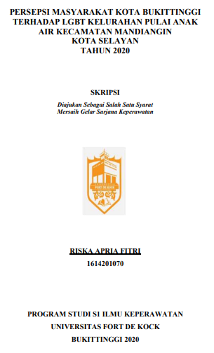 Persepsi Masyarakat Kota Bukittinggi Terhadap LGBT Kelurahan Pulai Anak Air Kecamatan Mandiangin Kota Selayan Tahun 2020