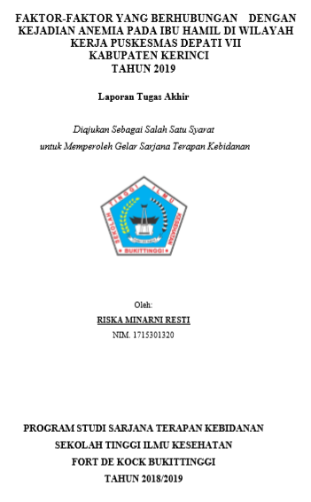 Faktor-Faktor Yang Berhubungan Dengan  Kejadian Anemia Pada Ibu Hamil Di Wilayah Kerja Puskesmas Depati VII Kabupaten Kerinci 2019