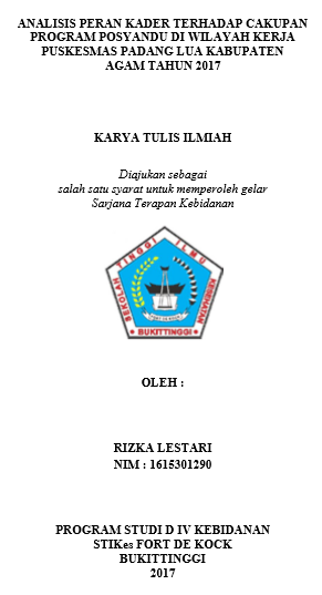 Analisis Peran Kader Terhadap Pencapaian Program Posyandu di Wilayah Kerja Puskesmas Padang Lua Kab. Agam Tahun 2017