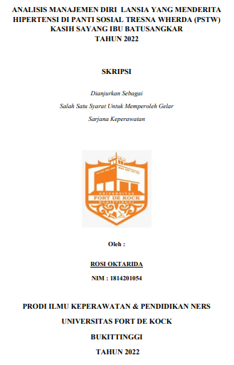 Analisis Manajemen Diri Lansia Yang Menderita Hipertensi Di Panti Sosial Tresna Wherda (Pstw) Kasih Sayang Ibu Batusangkar Tahun 2022