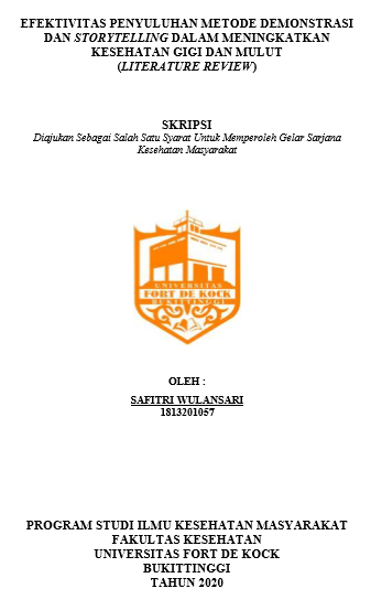 Literature Review : Efektivitas Penyuluhan Metode Demonstrasi dan Storytelling dalam Meningkatkan Kesehatan Gigi dan Mulut Tahun 2020