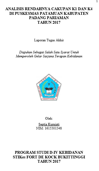 Analisis Rendahnya Cakupan K1 dan K4 di Puskesmas Patamuan Kabupaten Padang Pariaman Tahun 2017