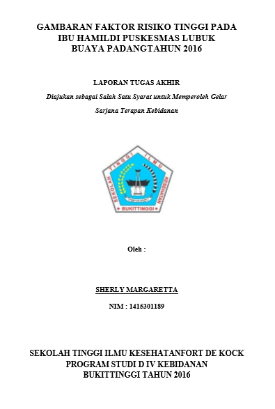 Gambaran Faktor Risiko Tinggi Pada Ibu Hamil Di Puskesmas Lubuk Buaya Padang Tahun 2016