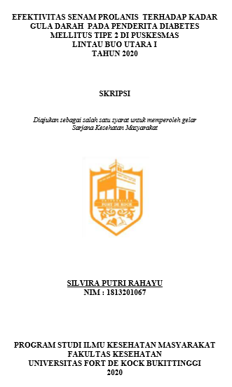 Efektivitas Senam Prolanis Terhadap Kadar Gula Darah Pada Penderita Diabetes Mellitus Tipe 2 di Puskesmas Lintau Buo Utara I Tahun 2020