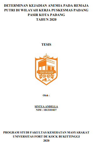 Determinan Kejadian Anemia Pada Remaja Putri Di Wilayah Kerja Puskesmas Padang Pasir Kota Padang Tahun 2020