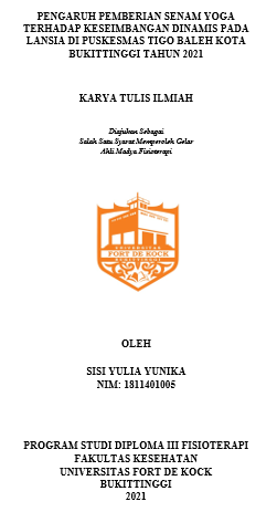 Pengaruh Pemberian Senam Yoga Terhadap Keseimbangan Dinamis Pada Lansia di Puskesmas Tigo Baleh Kota Bukittinggi Tahun 2021