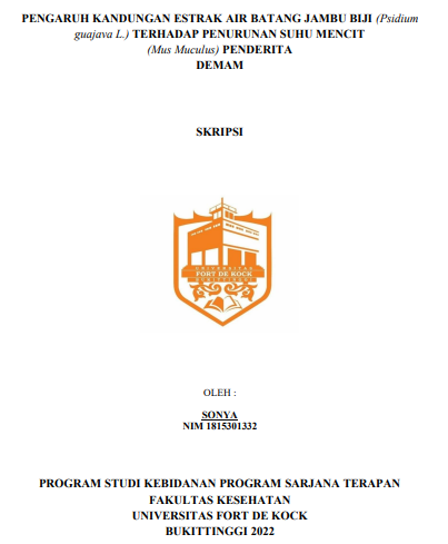Pengaruh Kandungan Ekstrak Air Batang Jambu Biji (psidium guajava linn) Terhadap Penurunan Suhu Tubuh Pada Mencit (mus muculus) Penderita Demam