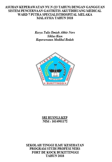 Asuhan Keperawatan Pada Ny.N dengan gangguan sistem  pencernaan : Gastritis di Ruang Medical Ward 7 Putra Specialit Hospital Melaka  Tahun 2018