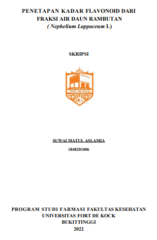 Penetapan Kadar Flavonoid Dari Fraksi Air Daun Rambutan (Nephelium Lappaceum L)