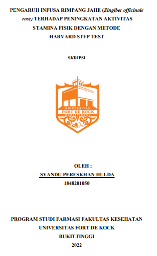 Pengaruh Infusa Rimpang Jahe (Zingiber Officinale Rosc) Terhadap Peningkatan Aktivitas Stamina Fisik Dengan Metode Harvard Step Test