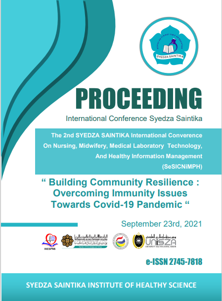 Proceeding International Conference Syedza Saintika The 2St Syedza Saintika International Conference On Nursing, Midwifery, Medical Laboratory Technology, Public Health, And Health Information Management (SeSICNiMPH)