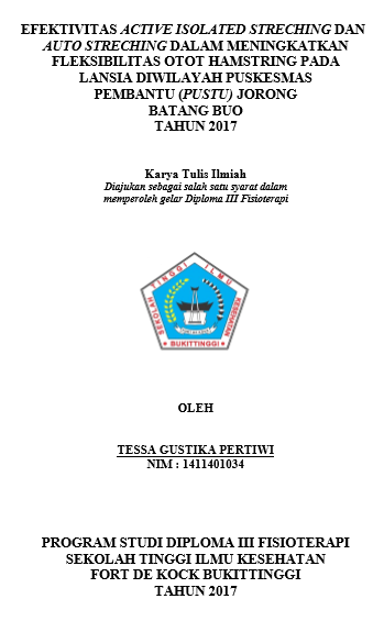 Efektivitas Active Isolated Streching  Dan Auto Streching Dalam Meningkatkan Fleksibilitas Otot Hamstring  Pada Lansia Di Wilayah Puskesmas Pembantu (Pustu) Jorong Batang Buo Tahun 2017