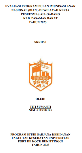 Evaluasi Program Bulan Imunisasi Anak Nasional di Wilayah Kerja Puskesmas Aia Gadang Kabupaten Pasaman Barat Tahun 2023