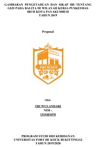 Gambaran Pengetahuan dan Sikap Ibu Tentang Gizi Pada Balita di Wilayah Kerja Puskesmas Ibuh Kota Payakumbuh Tahun 2019