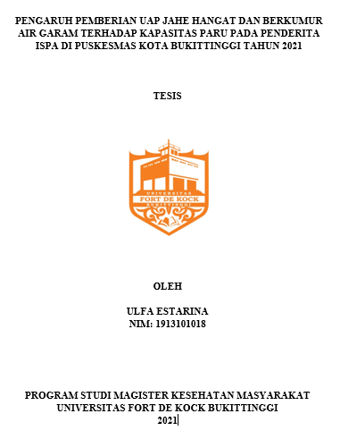 Pengaruh Pemberian Uap Jahe Hangat Dan Berkumur Air Garam Terhadap Kapasitas Paru Pada Penderita Ispa Di Puskesmas Kota Bukittinggi Tahun 2021