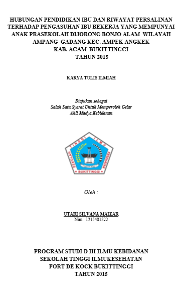 Hubungan Pengasuhan Ibu Bekerja Terhadap Perkembangan Sosial Anak Pra Sekolah Di Jorong Bonjo Alam Ke Wilayah Ampang Gadang Kec. Ampek Angkek Kab. Agam Tahun 2015