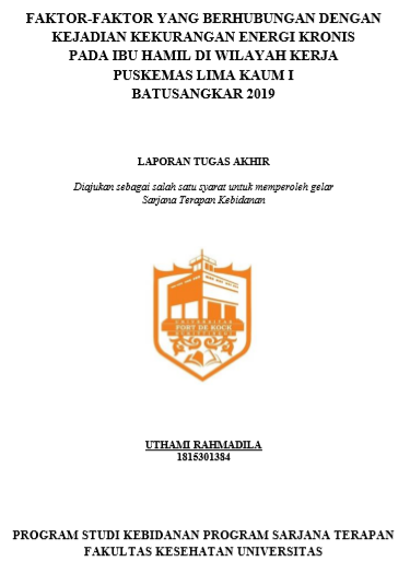 Faktor-Faktor Yang Berhubungan Dengan Kejadian Kekurangan Energi Kronis Pada Ibu Hamil Di Wilayah Kerja Puskesmas Lima Kaum I Batusangkar Tahun 2020