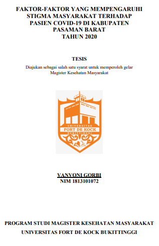 Faktor-faktor yang mempengaruhi Stigma Masyarakat Terhadap Pasien Covid-19 Di Kabupaten Pasaman Barat Tahun 2020