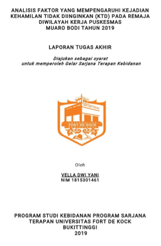 Analisis Faktor yang Mempengaruhi Kejadian Kehamilan tidak diinginkan di Wilayah Kerja Puskesmas Muaro Bodi Tahun 2019
