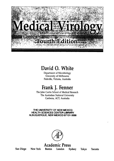 Medical Virology Fourth Edition