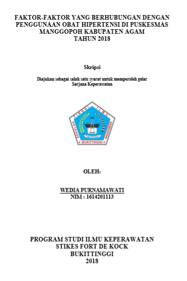 Faktor-faktor yang Berhubungan dengan Penggunaan Obat Hipertensi di Puskesmas Manggopoh Kabupaten Agam Tahun 2018