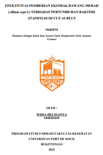 Efektivitas Pemberian Ekstrak Bawang Merah (Allium Cepa L) Terhadap Pertumbuhan Bakteri Staphylococcus Aureus