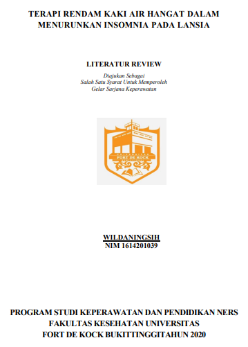 Literature Review : Terapi Rendam Kaki Air Hangat Dalam Menurunkan Insomnia