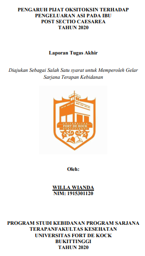 Literature Review : Pengaruh Pijat Oksitosin Terhadap Pengeluaran ASI Pada Ibu Post Sectio Caesarea Tahun 2020