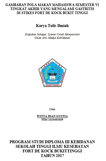 Gambaran Pola Makan Mahasiswa Semester VI Tingkat Akhir Yang Mengalami Gastritis Di STIKes Fort De Kock Bukittinggi